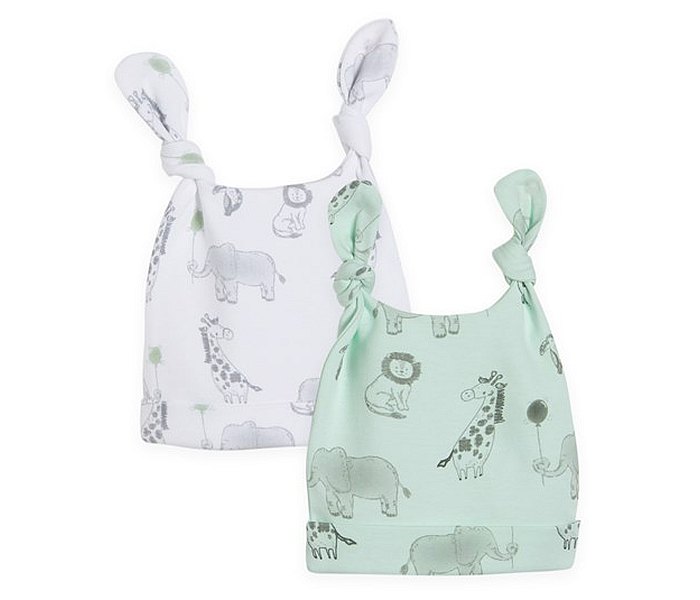 Kapa za bebe BiOrganic 2 komada zoološki vrt zelena