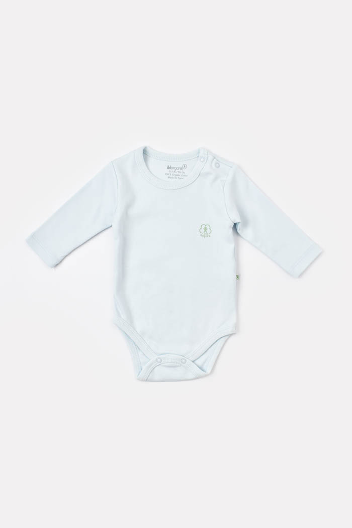 Bodi za bebe BiOrganic dugih rukava priroda plavi 86 cm