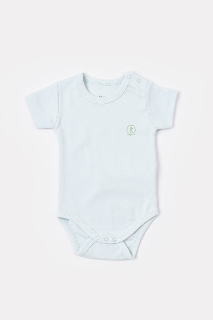 Bodi za bebe BiOrganic kratkih rukava priroda plavi 68 cm