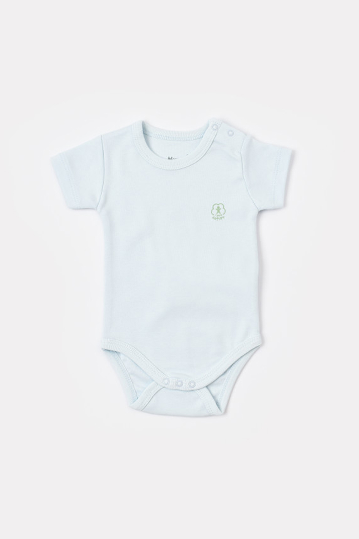 Bodi za bebe BiOrganic kratkih rukava priroda plavi 74 cm