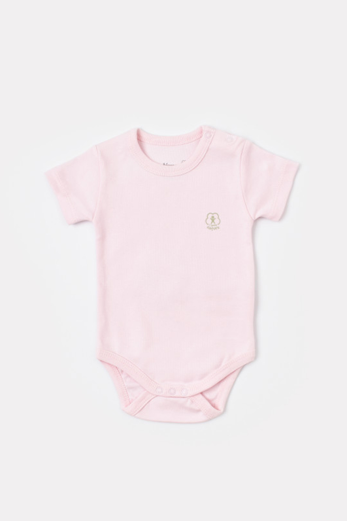Bodi za bebe BiOrganic kratkih rukava priroda rozi 56 cm