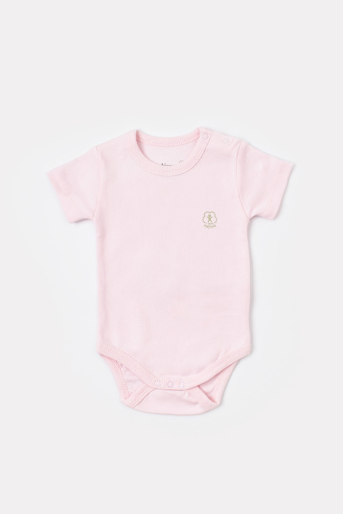 Bodi za bebe BiOrganic kratkih rukava priroda rozi 86 cm