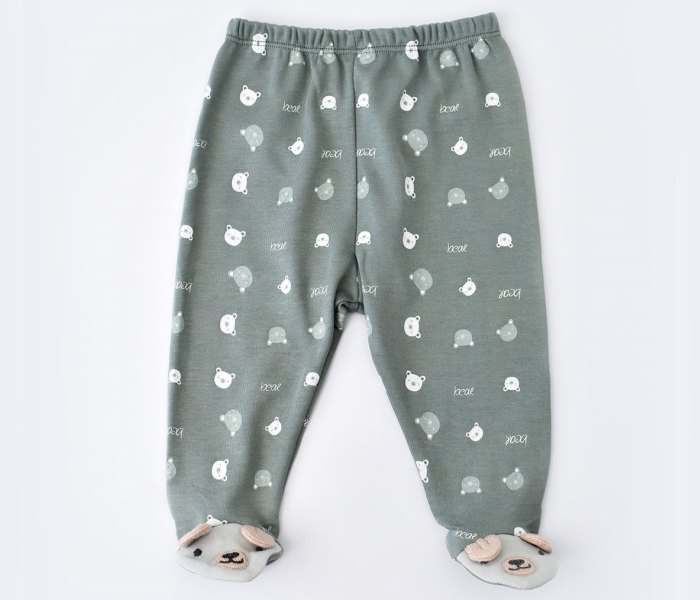 Pantalone za bebe BiOrganic meda zagrli me zelene 74 cm