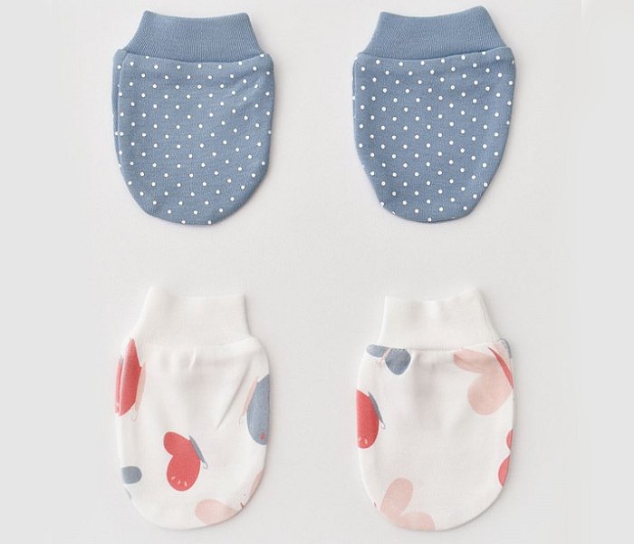 Rukavice za bebe BiOrganic 2 dijela crvene