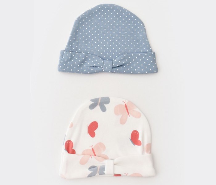 Kapa za bebe  BiOrganic cvijeće 2 dijela plava