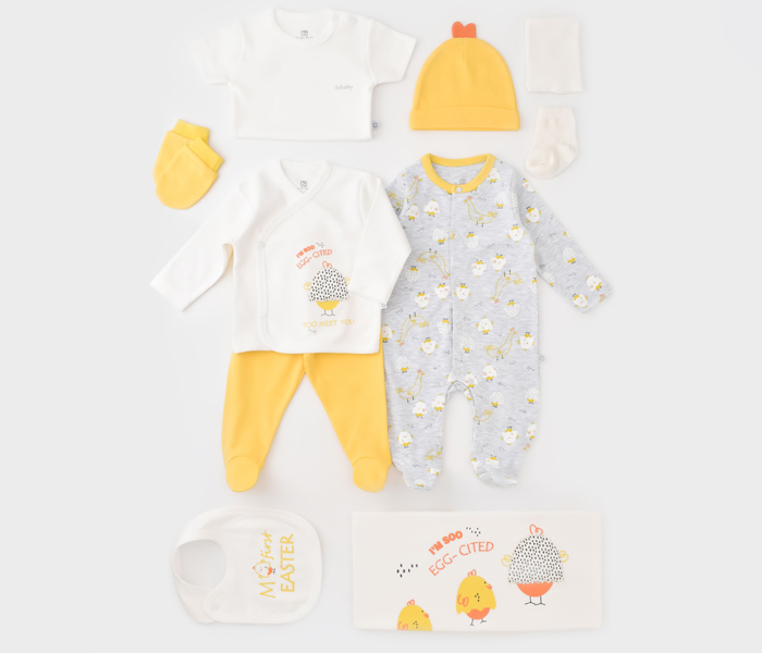 Set za novorođenče BiBaby 10 djelova  žuti 56 cm