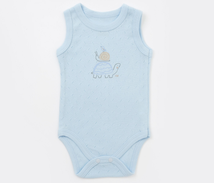 Bodi za bebe BiBaby bez rukava kornjača plavi 74 cm