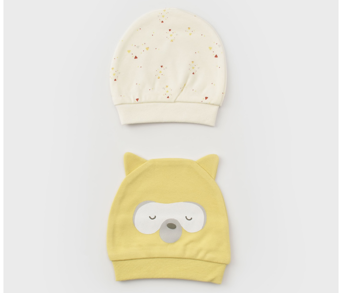 Kapa za bebu BiOrganic 2 komada rakun žuta