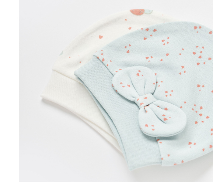 Kapa za bebu BiOrganic 2 komada zeko zelena