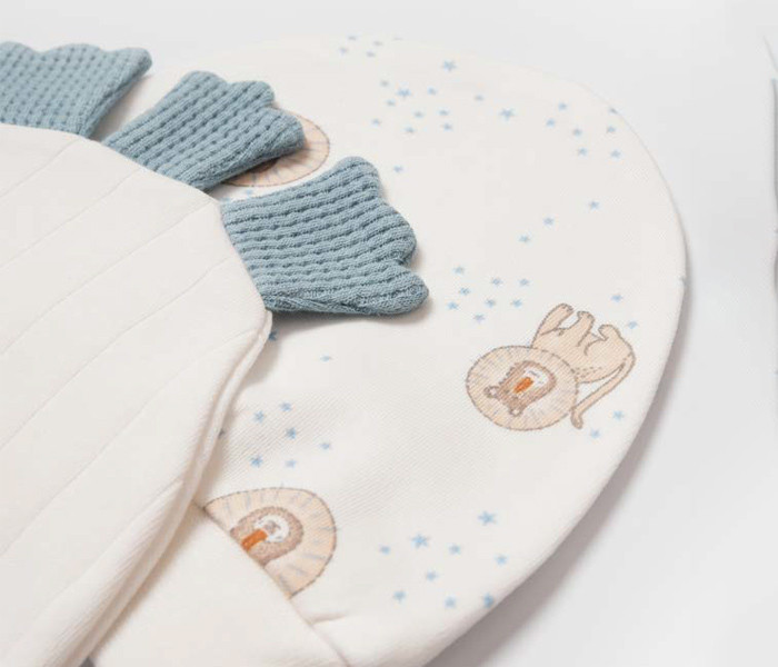 Kapica za bebe BiOrganic 2 komada hrabri lav bež