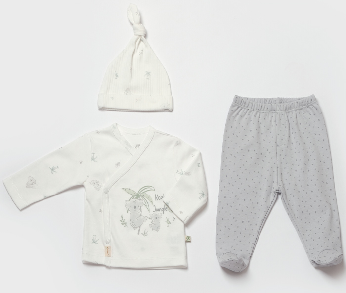 Bebi set Biorganic, koala 3/1, sivi 62 cm