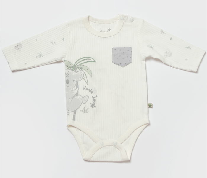 Bebi bodi dugi rukav Biorganic, sivi 74 cm