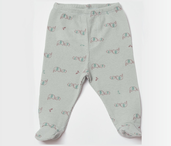 Bebi pantalone Biorganic, bež - zelene 74 cm