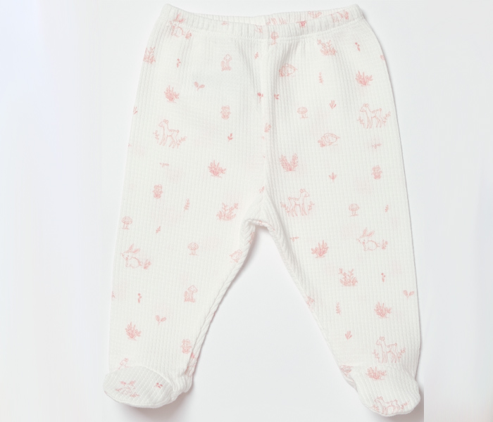 Bebi pantalone Biorganic, bež/roze 62 cm