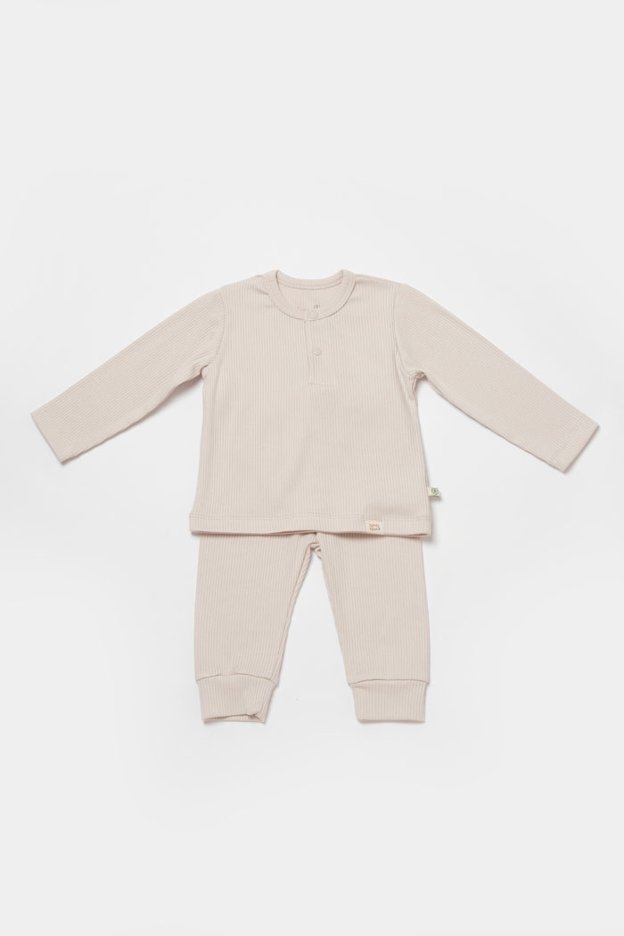 Bebi set BiOrganic 2/1 pantalone sa majicom, bež, 68cm