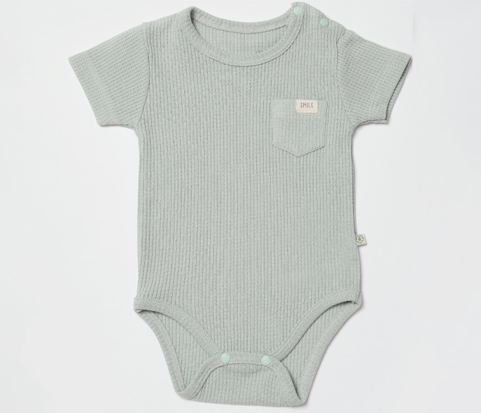 Bebi bodi kratki rukav Biorganic, zeleni 74 cm