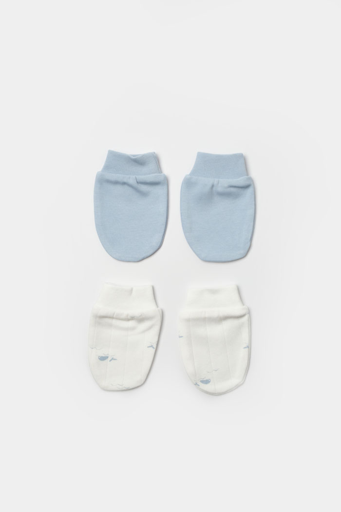 Bebi rukavice BiOrganic 2/1 bež/plave