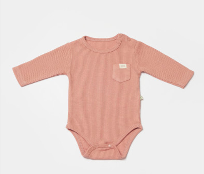 Bodi za bebe BiOrganic dugi rukav, 68cm , crvena/braon