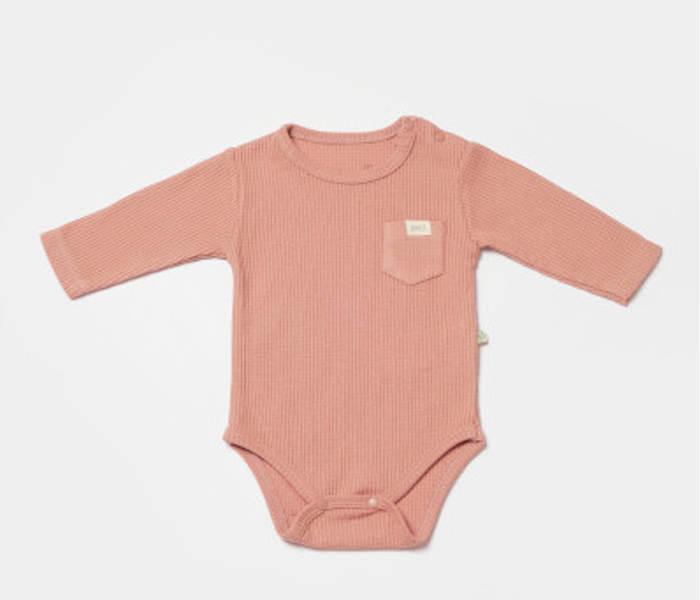 Bodi za bebe BiOrganic dugi rukav, 80cm , crvena/braon