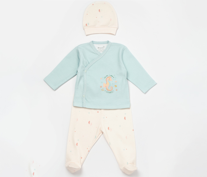 Bebi set BiOrganic 3/1 bež/plavi ,62cm