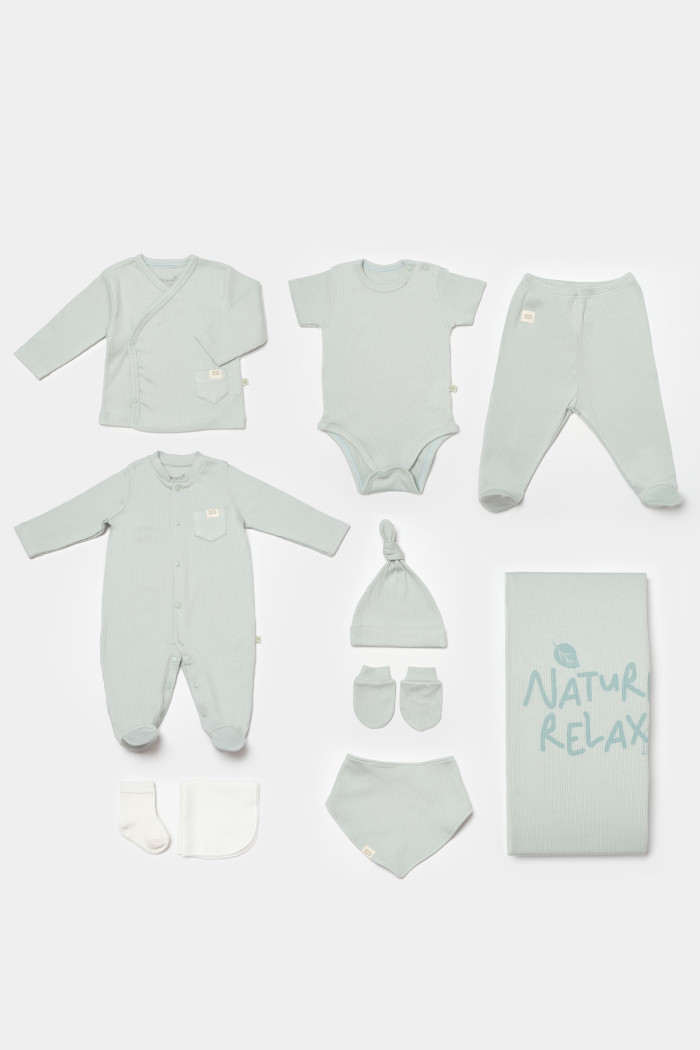 Set za iznošenje bebe BiOrganic 10/1,zeleni,56cm.