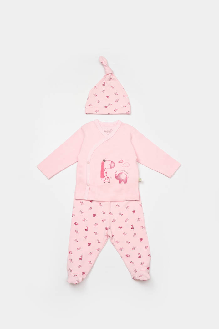 Bebi set BiOrganic 3/1,pink,62cm.