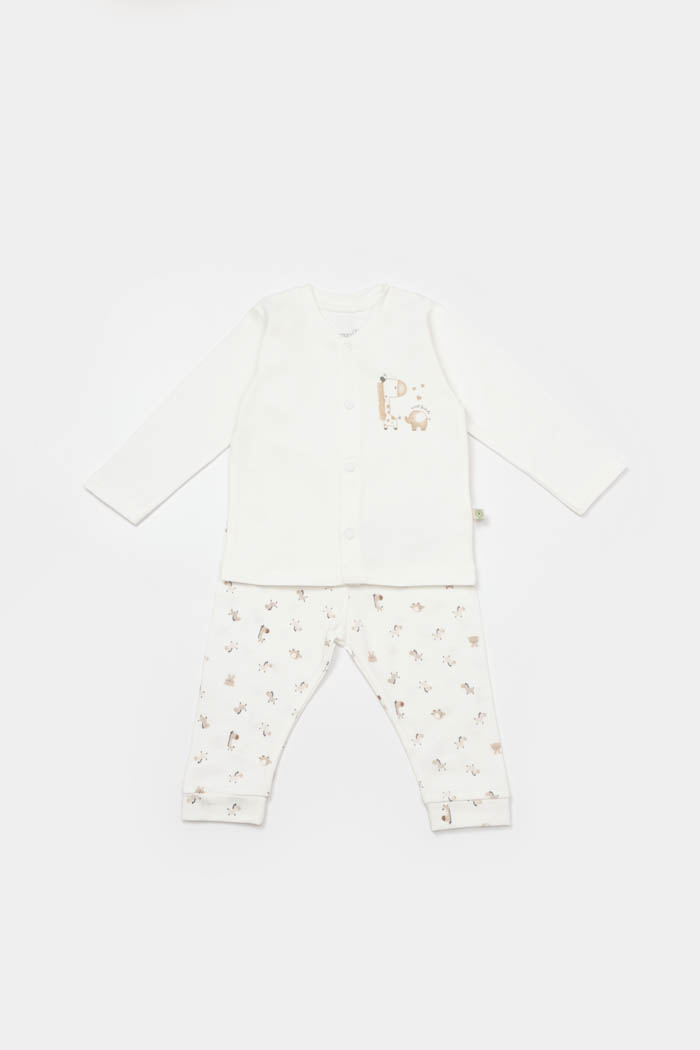 Pidžama set BiOrganic, bež, 86cm