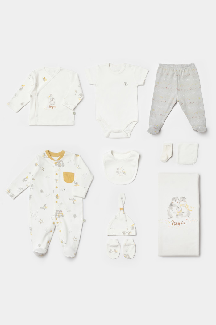 Set za iznošenje bebe BiOrganic 10/1,bež/sivi,56cm.