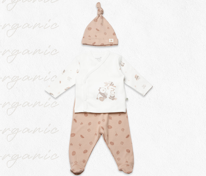 Bebi set BiOrganic 3/1,braon/bež,56cm.