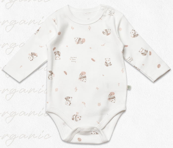 Bodi za bebe BiOrganic dugi rukav,bež/,86cm.