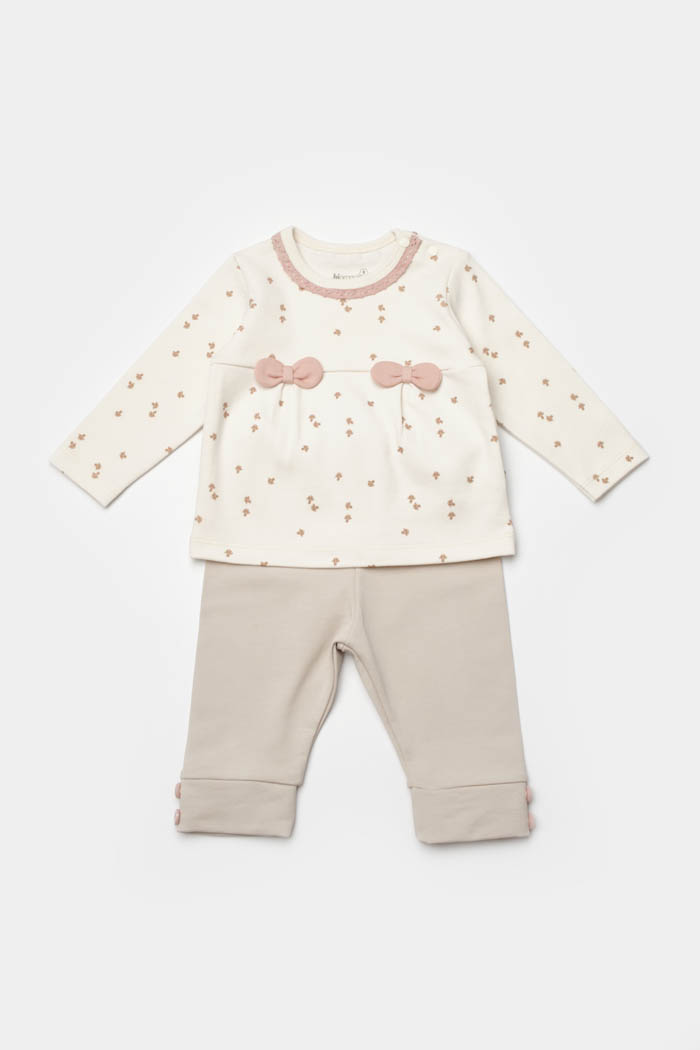 Bebi pantalone sa majčicom Biorganic ,bež,74cm.