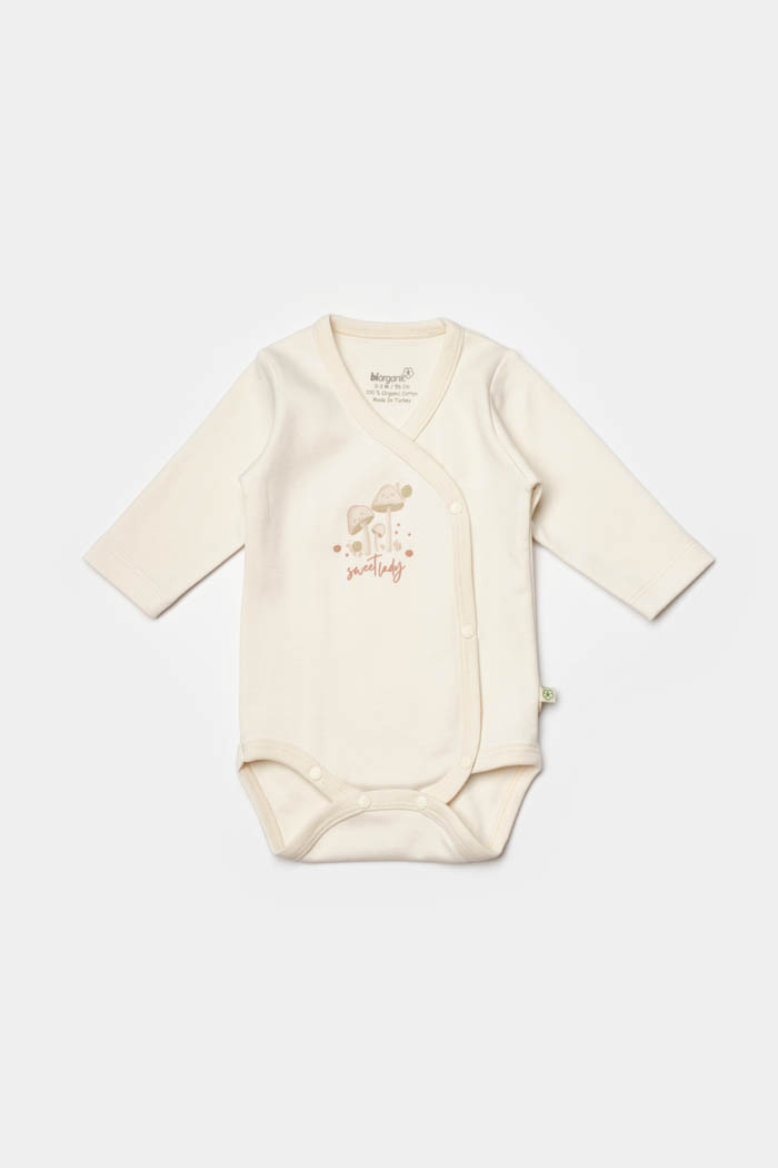 Bebi bodi BiOrganic dugi rukav,bež,86cm.