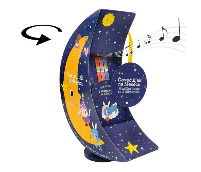 ČOVEČULJAK NA MESECU - MUZIČKA KUTIJA SA 3 SLIKOVNICE
