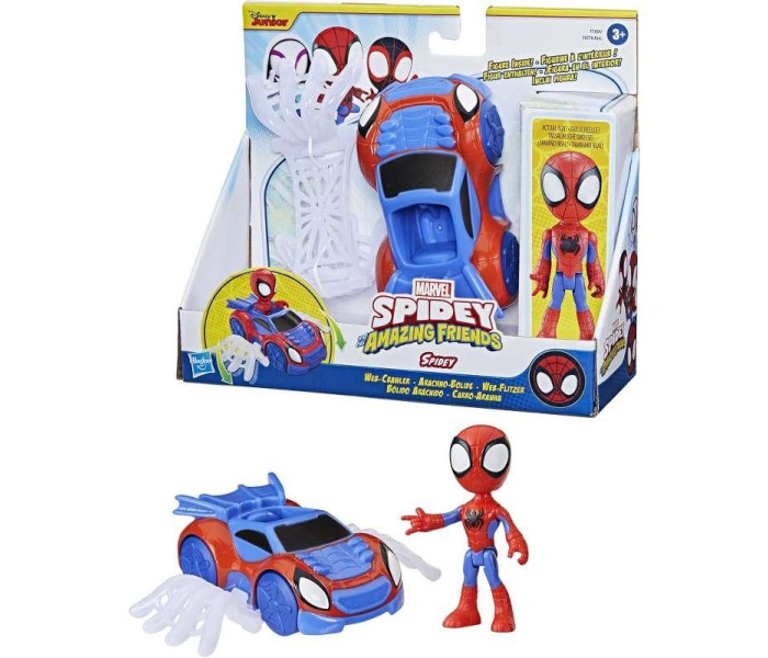 Igračka Spiderman figura i vozilo asst