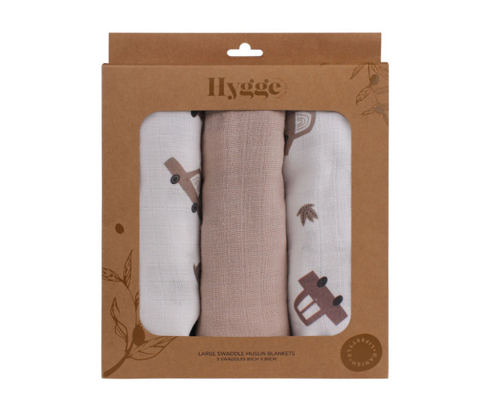 Hygge tetra pelena od muslina  cookie beige 3kom. 80x80cm