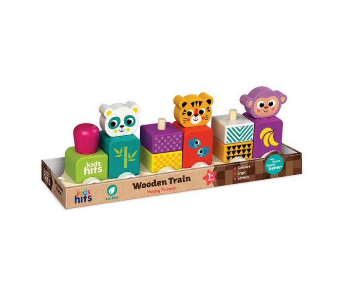 Igračka Kids Hits drveni vozić happy friends