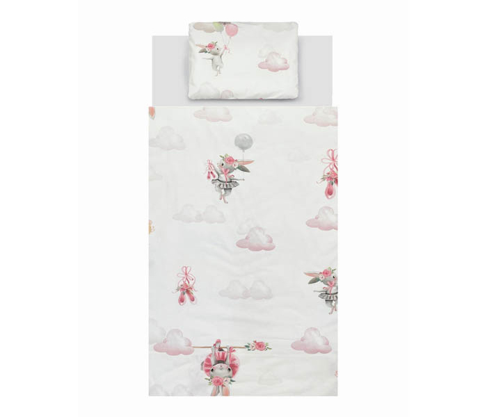 Posteljina kidzz 3 dijela, zeka roza