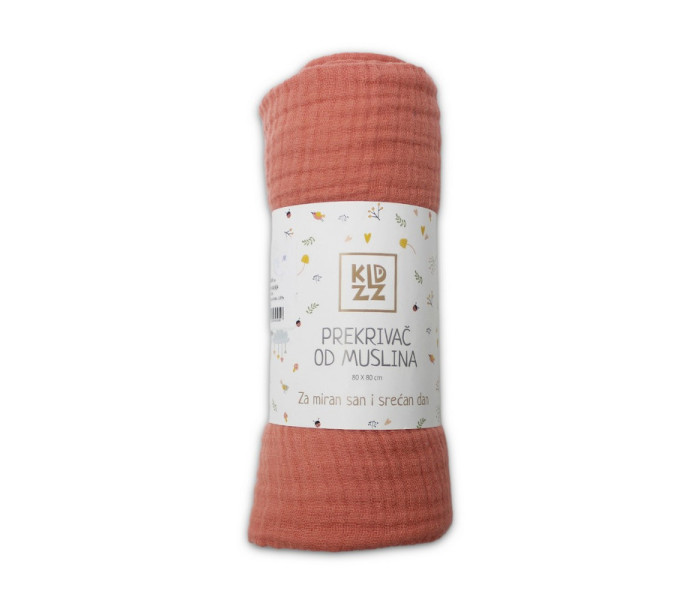 Kidzz prekrivač peach 80xx80cm