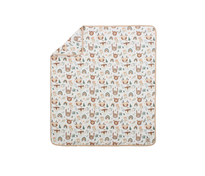 Kidzz prekrivač od muslina šareni  kapucino 100x85 cm