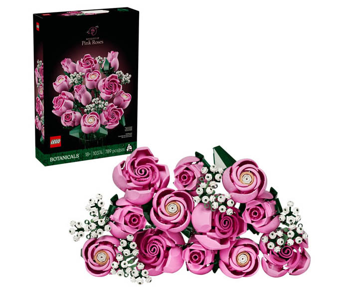 Igračka Lego kocke Botanicals Bouquet of Pink Roses 18+