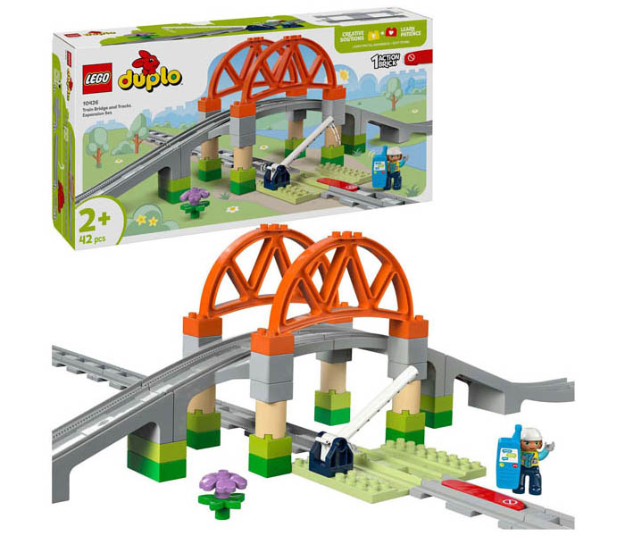 Igračka Lego kocke Duplo Train Bridge and Tracks Expansion Set 2+
