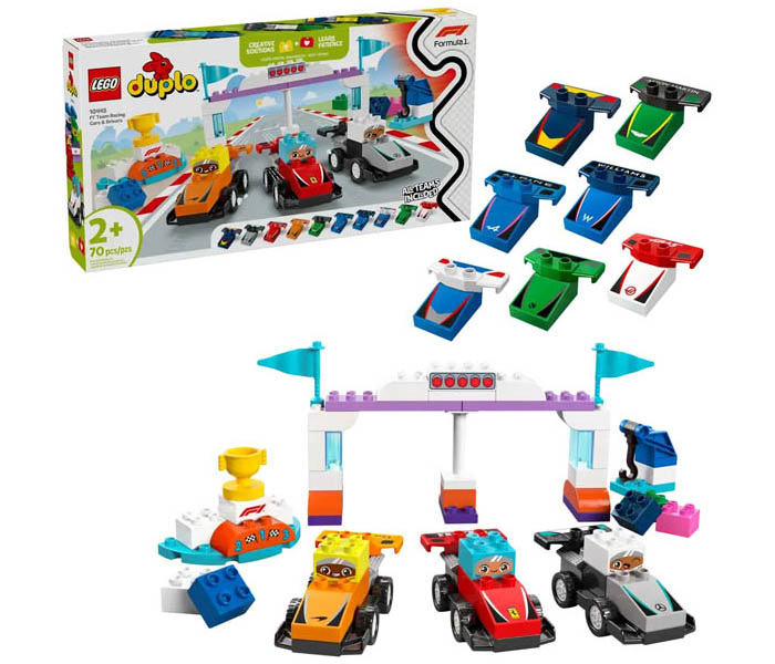 Igračka Lego kocke Duplo F1® Team Race Cars & Drivers 2+