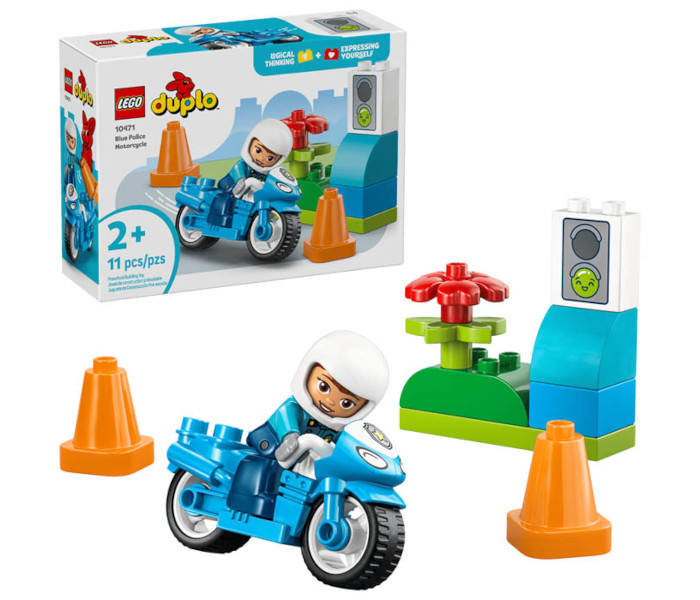 Igračka Lego kocke Duplo Blue police motorcycle  2+