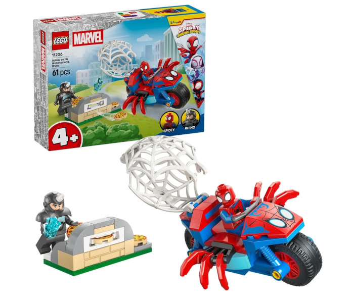 Igračka Lego kocke Marvel Spidey on his Motorcycle vs. Rhino 4+