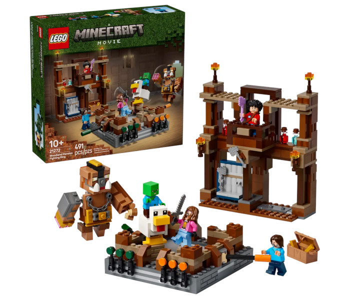 Igračka Lego kocke Minecraft Woodland Mansion Fighting Ring 10+