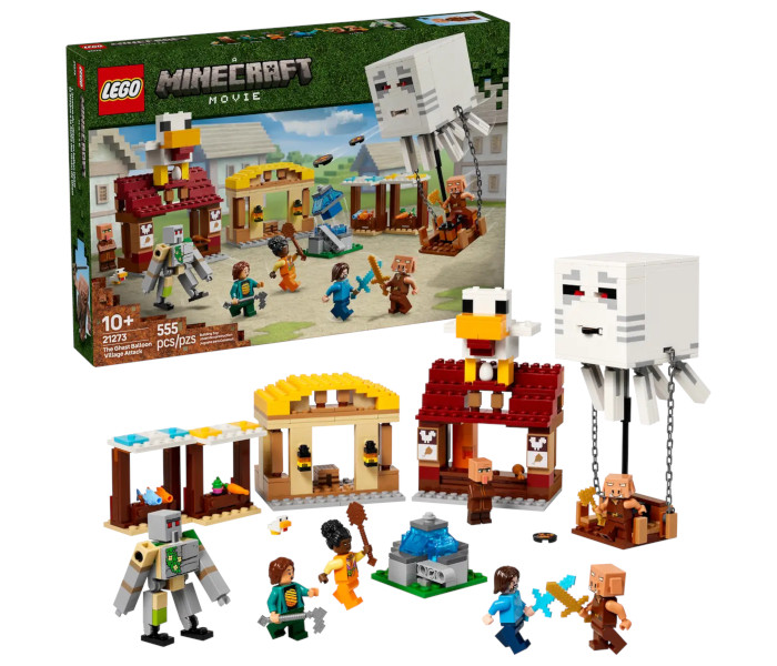 Igračka Lego kocke Minecraft The Ghast Balloon Village Attack 10+