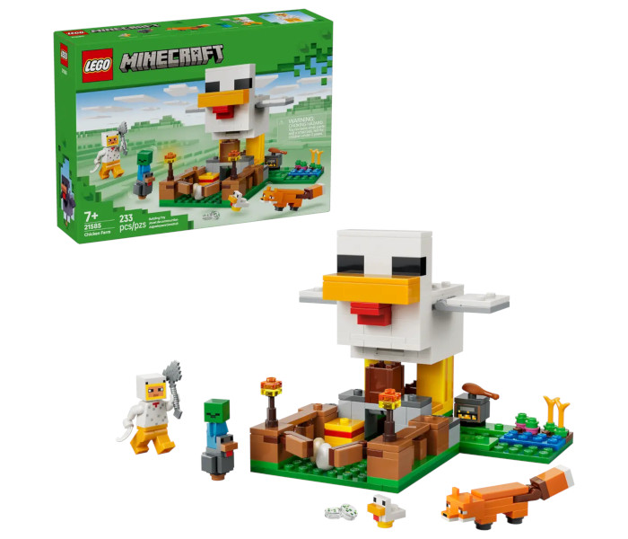 Igračka Lego Minecraft  kocke Chicken Farm 7+