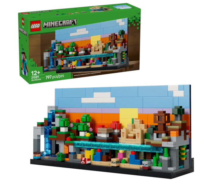 Igračka Lego kocke Minecraft  Mini Biomes 12+