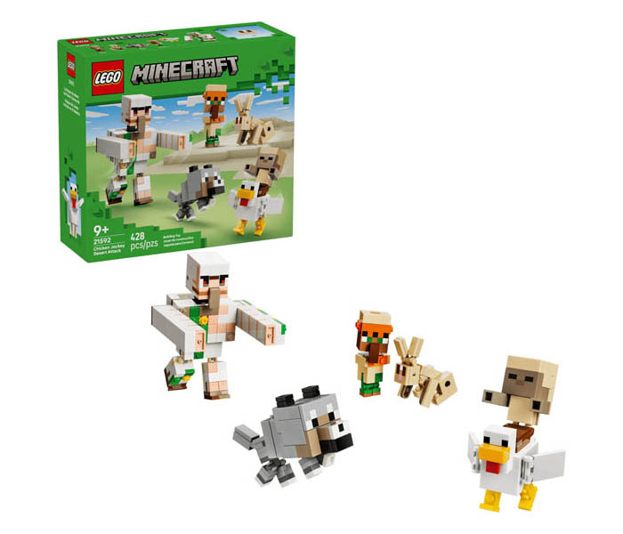 Igračka Lego kocke Minecraft® Chicken Jockey Desert Attack ,9+