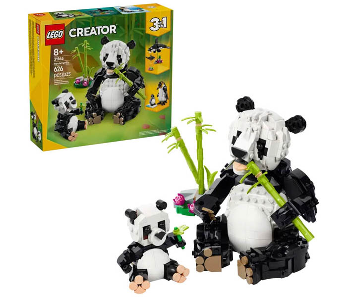 Igračka Lego kocke Creator 3-in-1 Wild Animals: Panda Family 8+